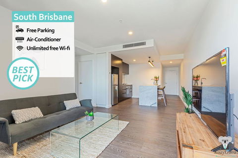 South Brisbane Kozy 1Bed APT + FREE Parking QSB001 - Tourism Townsville 0